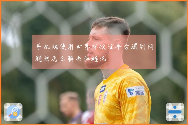 手机端使用世界杯投注平台遇到问题该怎么解决和避坑